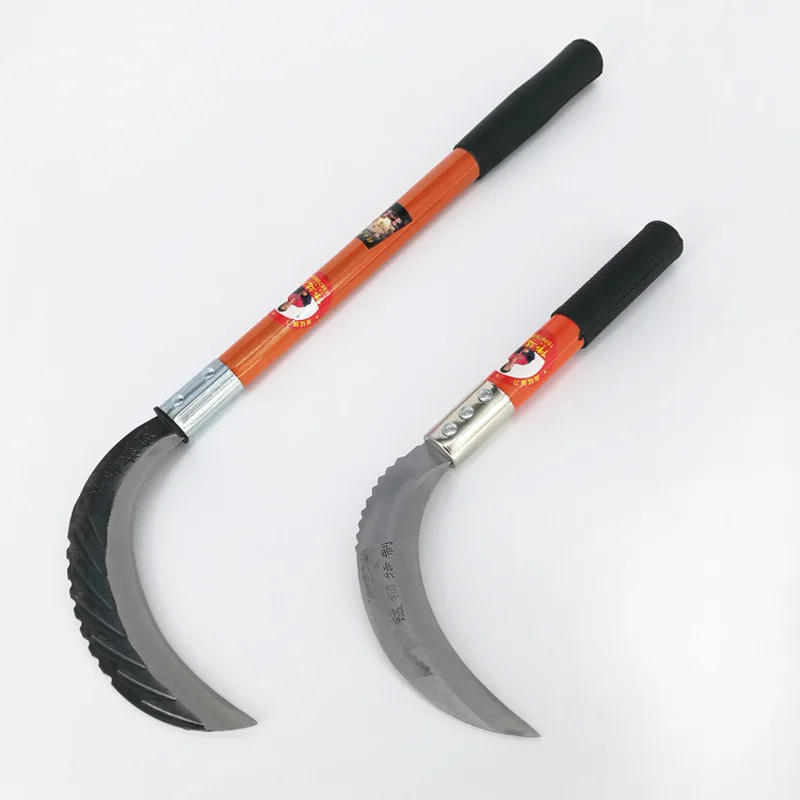 Outdoor Iron Manganese Steel Sickle Agricultural Tools Long Handled Sickle garden tools ferramentas hand tools garden equipment
