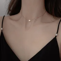 CIAXY – bonnet porte-bonheur couleur argent pour femmes, collier avec lettres asymétriques, chaîne de clavicule courte, ras du cou, bijoux de tempérament, cadeau 3