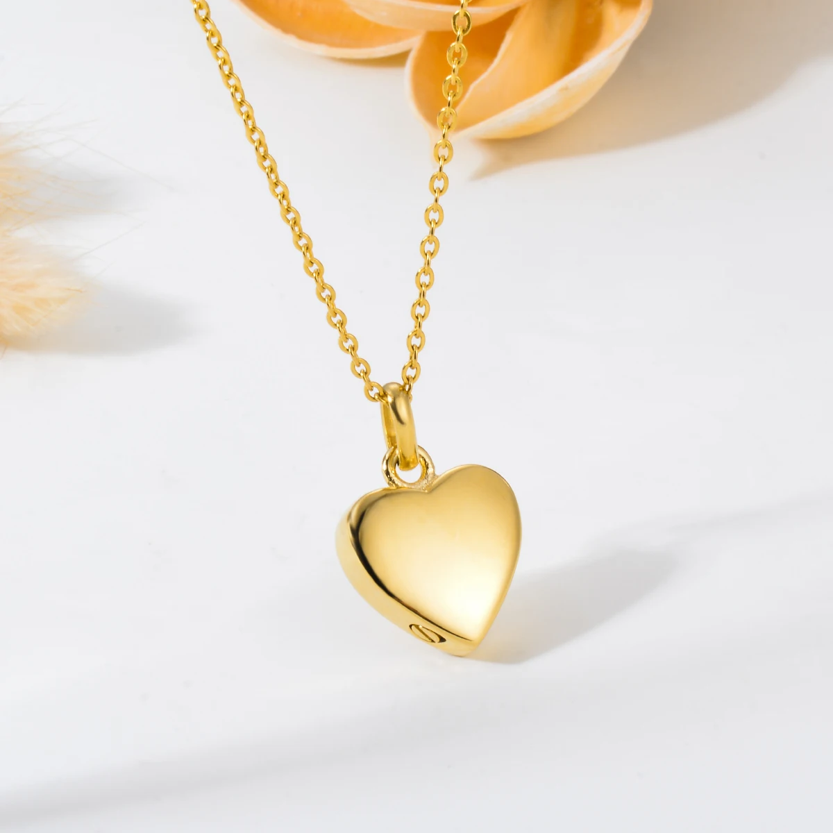 Custom Cremation Jewelry Memorial Urn Necklace For Ashes Holder Stainless Steel Blank Love Heart Pendant Engravable Keepsake 5