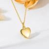 Custom Cremation Jewelry Memorial Urn Necklace For Ashes Holder Stainless Steel Blank Love Heart Pendant Engravable Keepsake 5