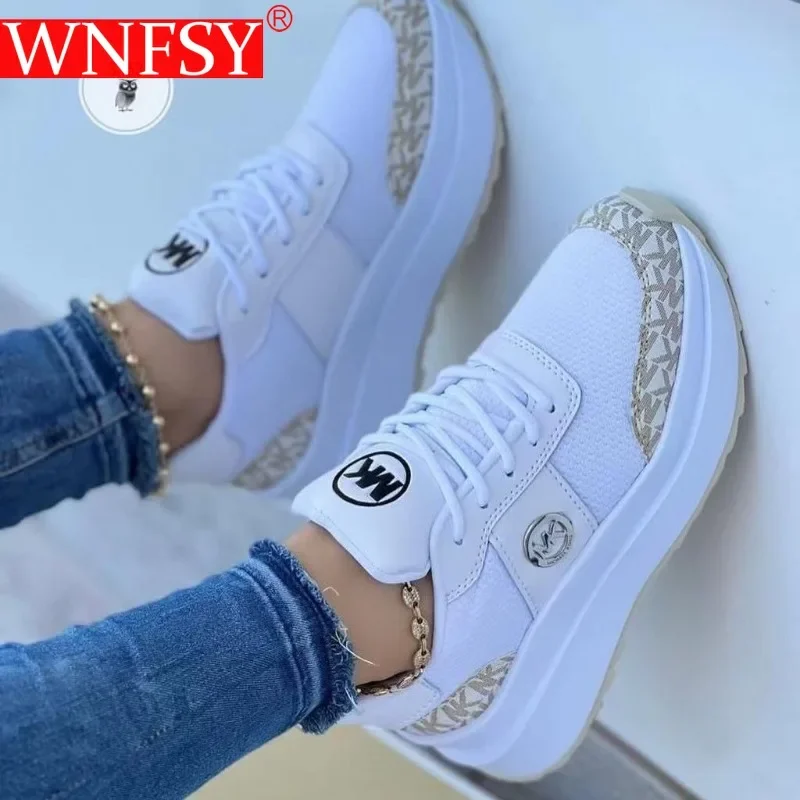 

Wnfsy Women Sneakers Classic Breathable Canvas Shoes Women Casual Shoes Lace-Up Large Size Platform Shoes for Women Zapatillas