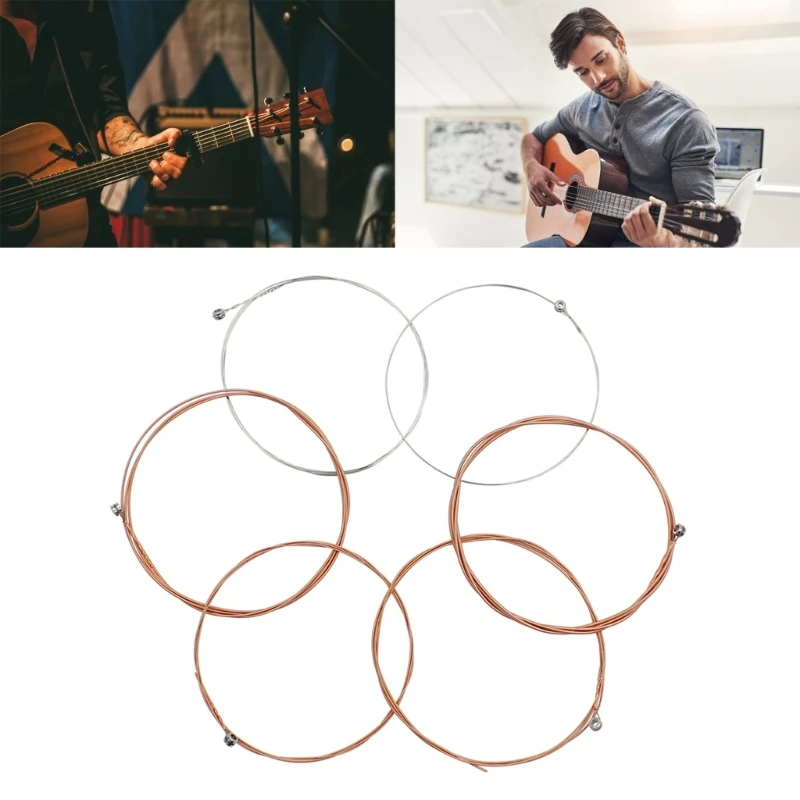 

6Pcs/pack Folk Guitar String, Steel Guitar Strings Set Practice Replacement Drop Shipping