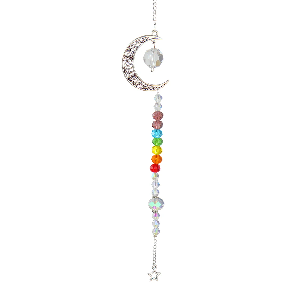 Crystal Windchime Rainbow Maker Crystal Prism Pendant Garden Window Curtain Decoration Wind Chime Sun Catcher Window