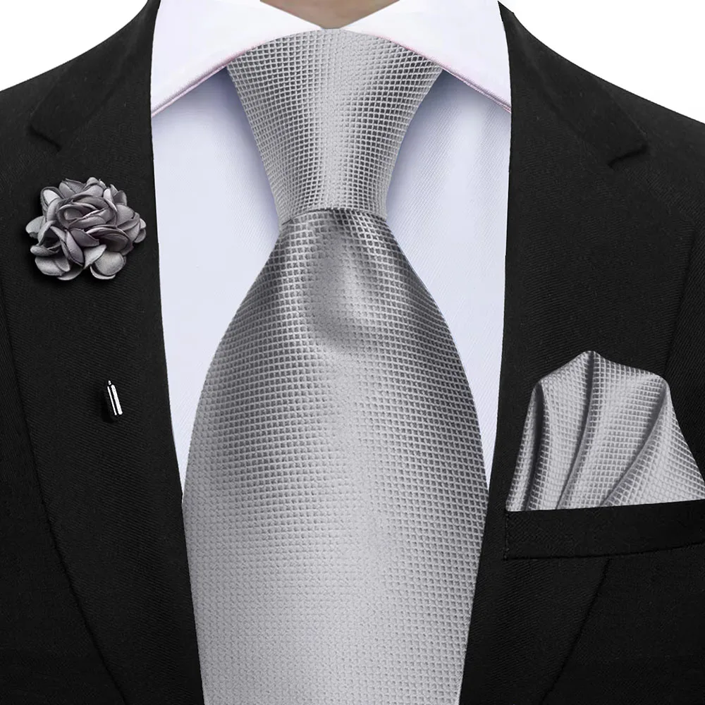 Elegant Peacock Blue Plaid Men's Accessory Set - Tie & Pocket Square Collection