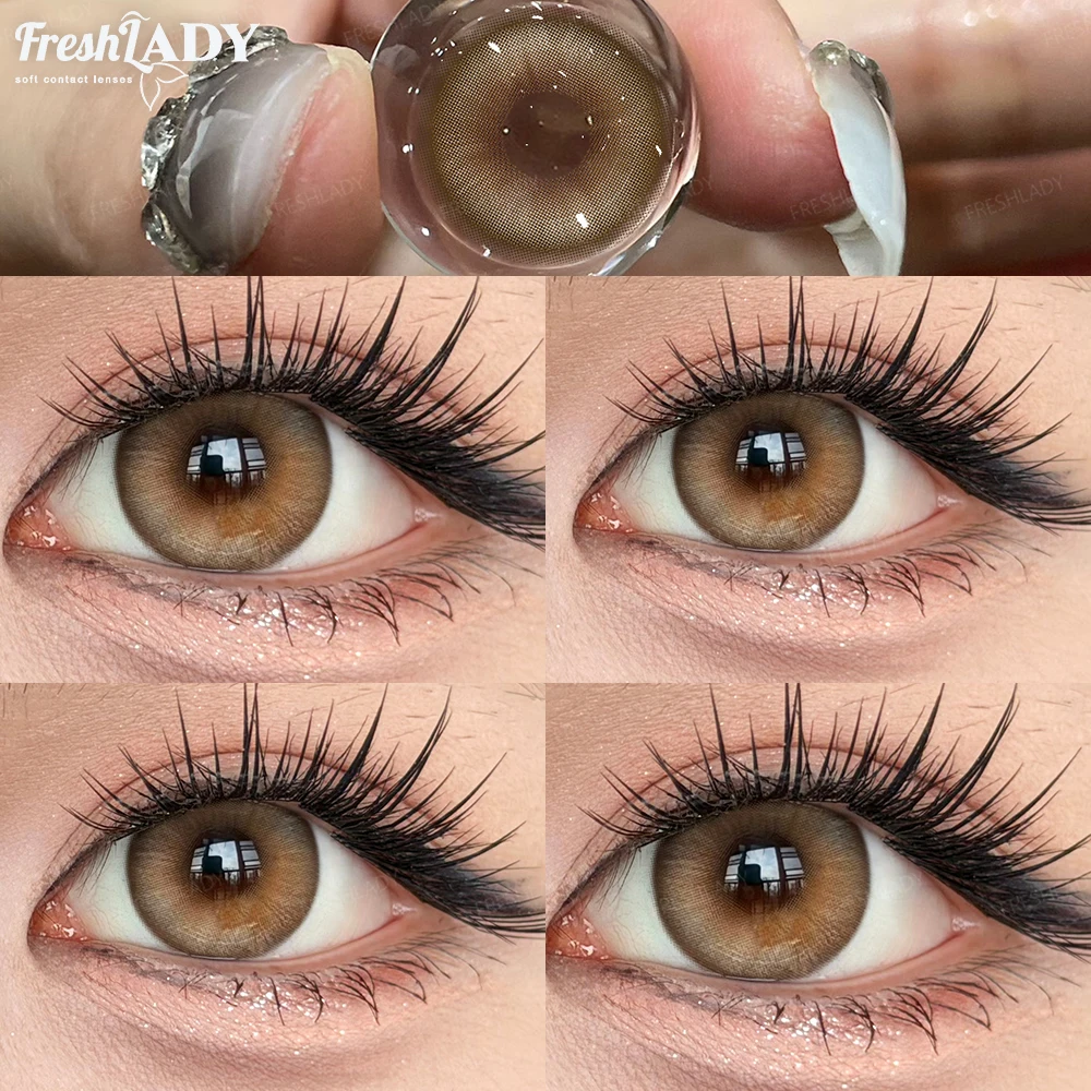 Cleopatra Series Natural Brown and Green Colored Contact Lenses - Soft, Yearly Wear