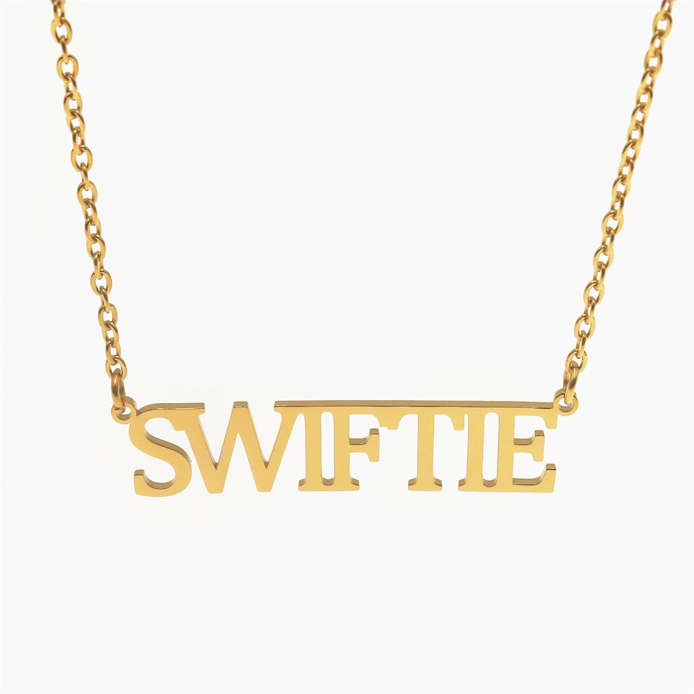 thumbnail image 1 of Collar de moda Taylor Fearless para mujeres y hombres, joyería de acero inoxidable, colgante antihéroe Swift, collar, regalo para fanáticos, 1 of 5