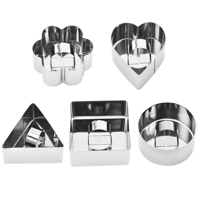 

Biscuit Cutter Biscuit Mold Cookie Cutter Baking Gadget Stainless Steel Material 5 Styles Perfect Gift for Kitchen Baking Lovers