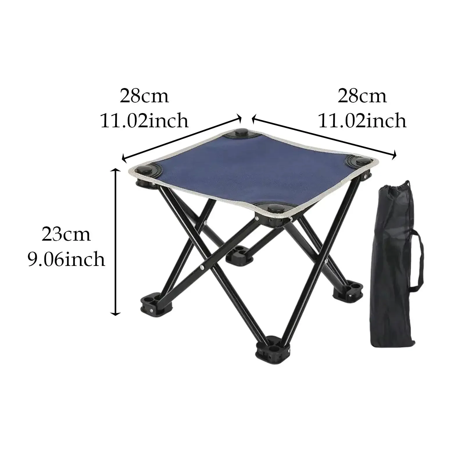 Camping Stool Recliner Foot Rest Sturdy Practical Compact Outdoor Folding Stool with Carry Bag for Park Traveling Backpacking