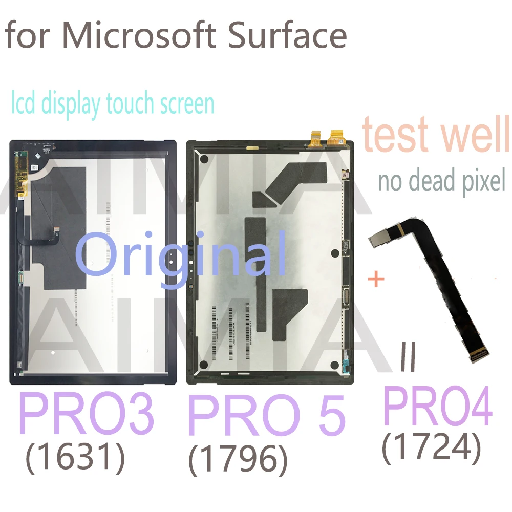 Lcd Pro 5 Originale Per Microsoft Surface Pro 5 1796 Lcd Touch Digitizer Assembly Lp123Wq1 Per Display Lcd Microsoft Surface Pro5
