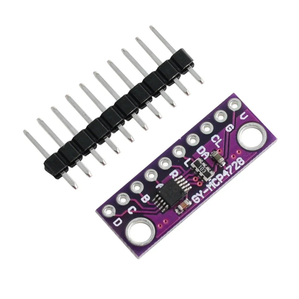 1/5/10PCS GY-MCP4728 12비트 I2C DAC 모듈 - Arduino PLC Raspberry Pi용 쿼드 채널 디지털-아날로그 변환기