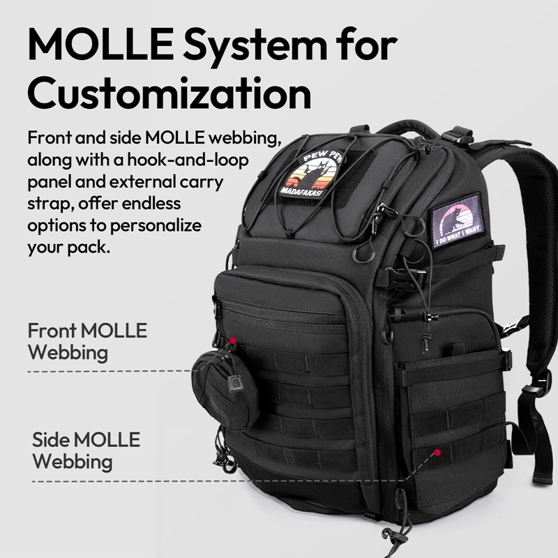 Ulanzi BC007 Tactical Camera Backpack 28L Photography Daily Carry for Canon for Sony for Nikon DSLR Camera Travel Storage Bag