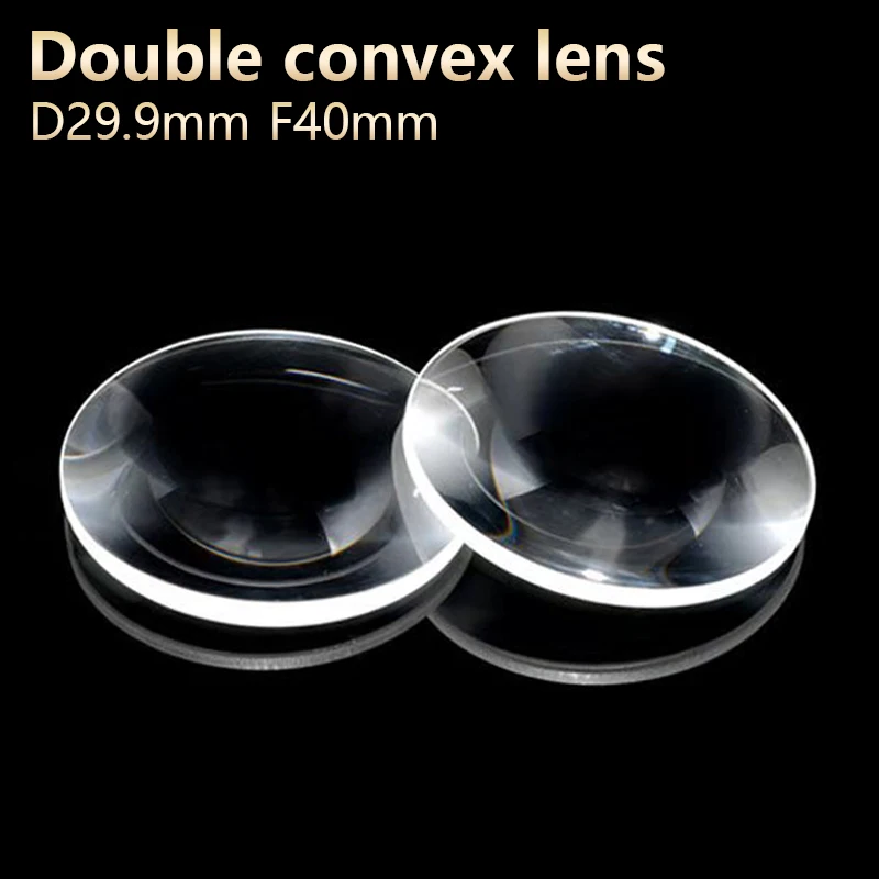 

Double convex lenses magnifier Physical optics lens eyepiece telescope DIY projector Optical experiment D29.9mm F40mm