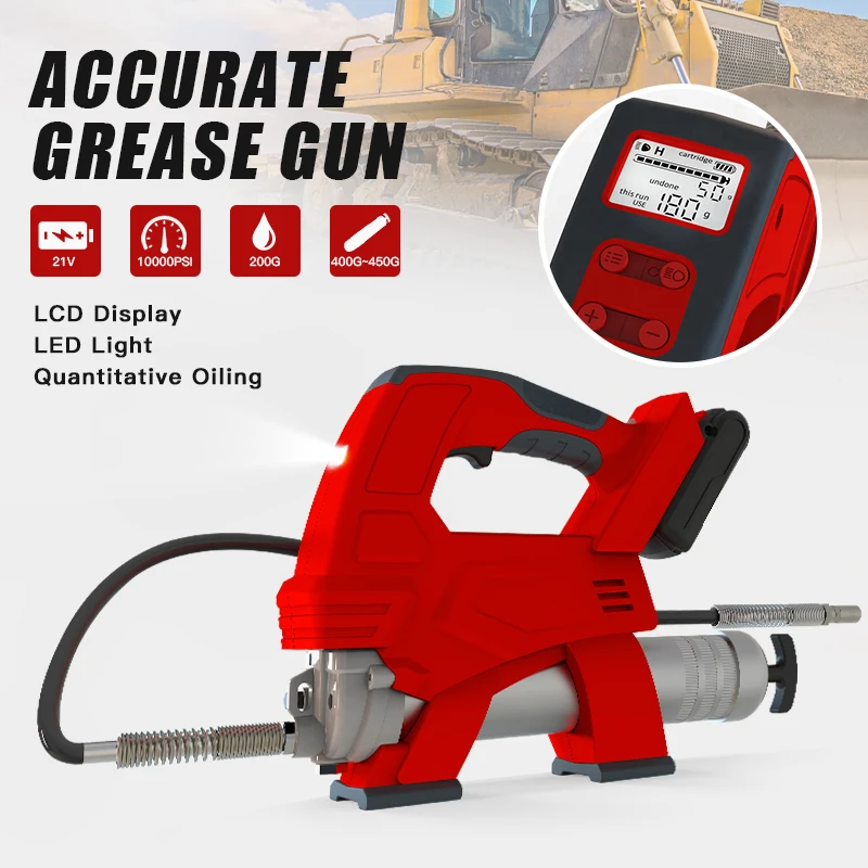 Cordless Grease Gun Portable Rechargeable Automatic Universal Battery Electric  Powered AU US 400g/450g Car Tool