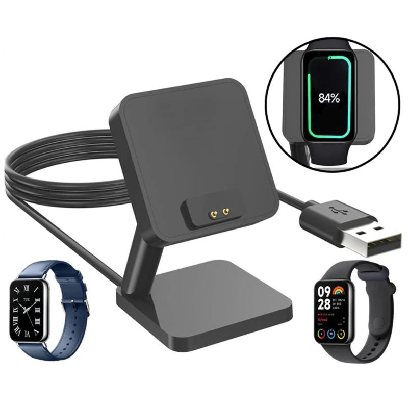 

Smartwatch Charger Stand Dock Cord Bracket for Xiaomi Mi Band 8 Pro USB Charging Cable Holder Power Adapter Base Cable