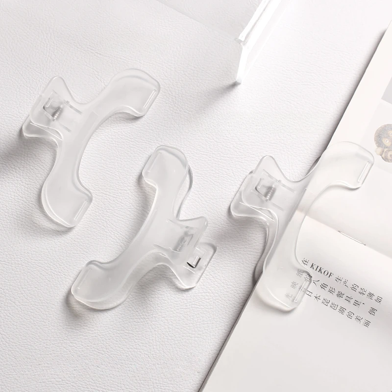 Kawaii Transparent Frosted Book Page Holder and Desk Accessory Clip