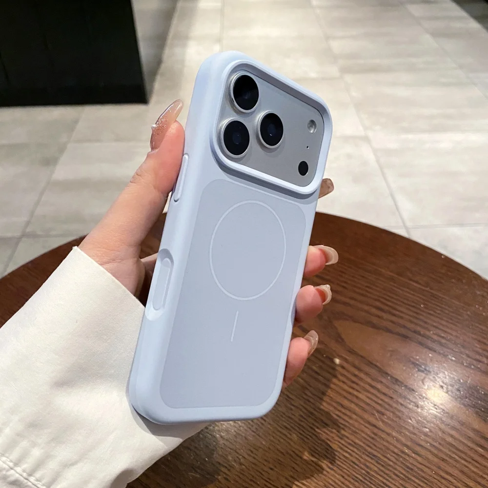 Pure Color Liquid Silicone Shockproof Cover with Large Window