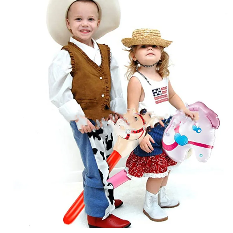Animal Long Stick Balloon Inflatable Horse Head Stick Ballon Unicorn Baloon Happy Birthday Party Decor Kids Boy Girl Balon