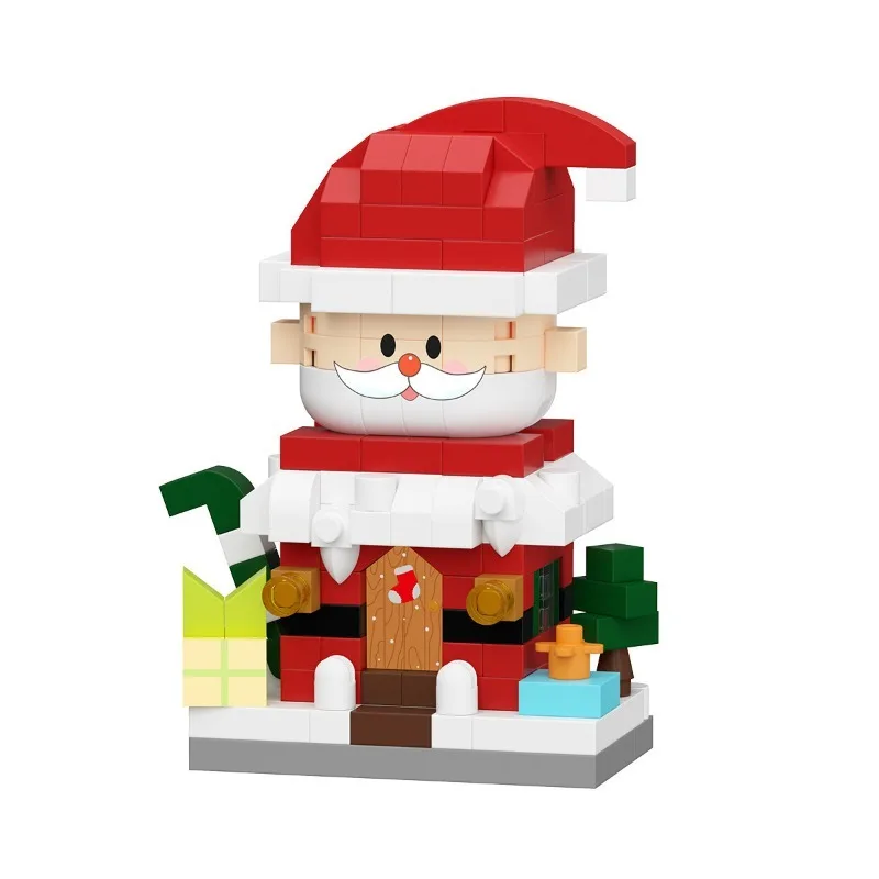 Creative and Fun Christmas Sweet Home Old Man Doll Assembly Building Blocks Children's Puzzle Toys Christmas Holiday Gifts