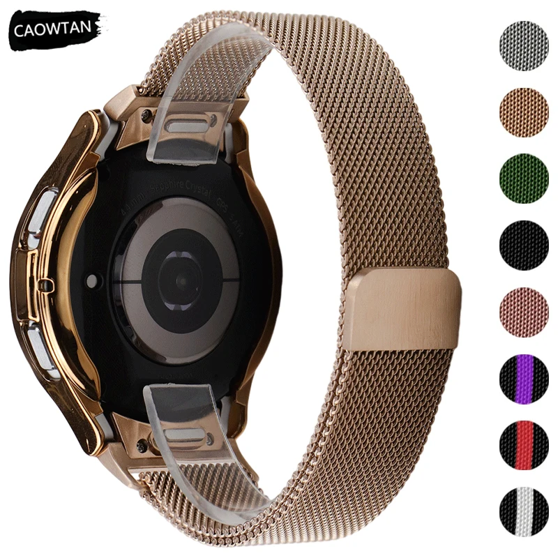 No Gap Cinturino Milanese + Custodia Per Samsung Galaxy Watch 6 Classic 43Mm 47Mm Band Tpu Cover 5Pro 45Mm Orologio Da Polso 5 4 40Mm 44Mm