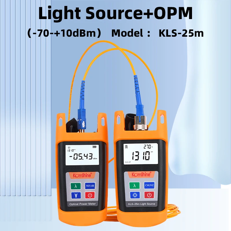 Komshine Optical Light Source + Opical Power Meter 70+10dBM OPM KLS25
