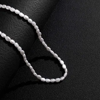 New Fashion Simple Imitation Pearl Choker Necklace for Women Vintage Elegant Beaded Temperament Necklace Wedding Party Jewelry 4