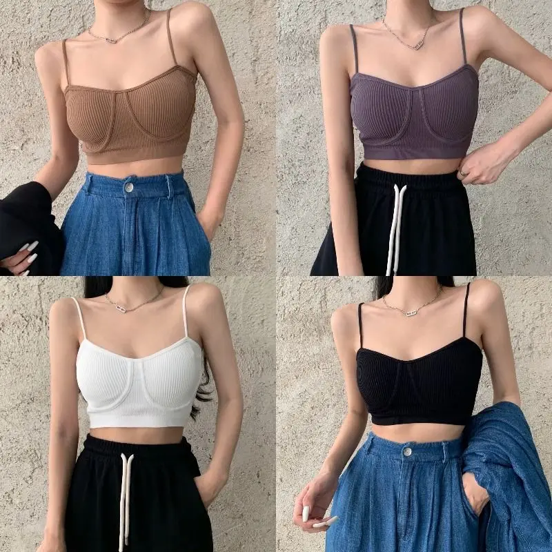 Women Seamless Crop Tops Tube Top Bras Female Camis Sports Lingerie Streetwear Tee Sexy Tube Bra Crop Top Bandeau Tank women lingerie bra women tube tops