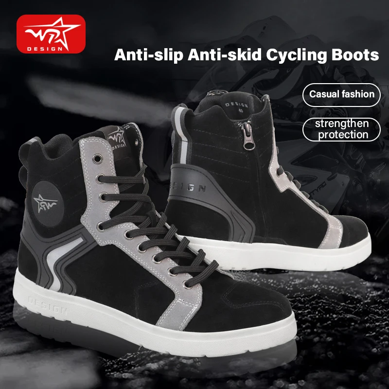 Motorcycle Boots motorcycle shoes motorcycle boots Men Motocross Boots Breathable Racing Riding 2 Colour