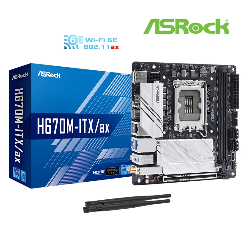 Asrock H670m Itx Ax New Mini Itx Intel H670 Ddr4 Pcie 5 0 X16 Wifi 6e Usb 3 2 Gen 64g Support 12 Gen Lga 1700 Cpu Motherboard Motherboards Aliexpress