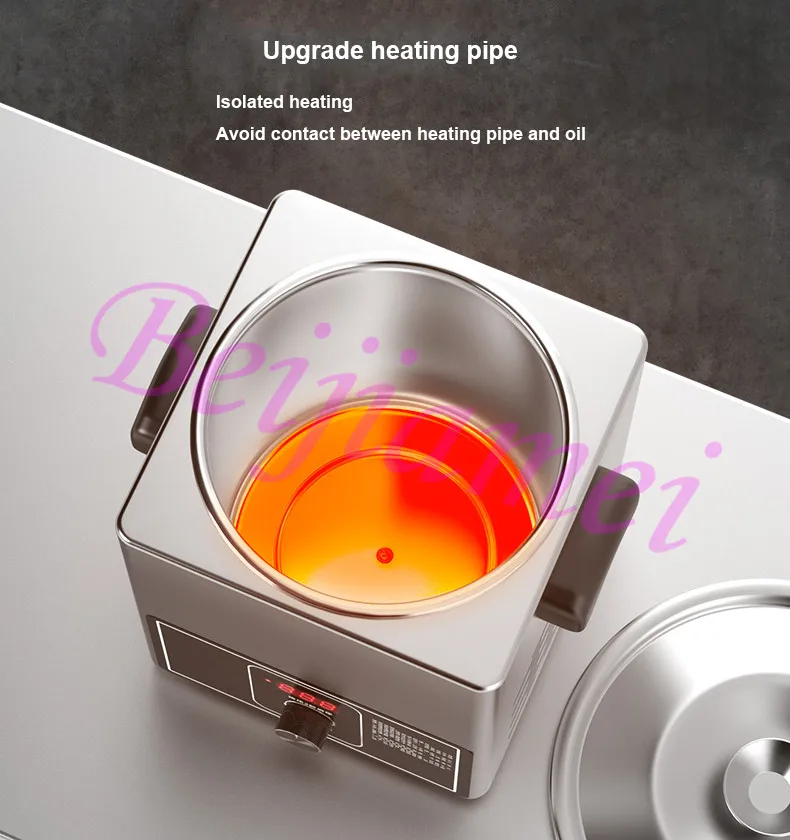 1500W Commercial Hot Oil Small Pot Thermostatic Oil Heater Oil Splashing  Noodles Machine Sauerkraut Fish Burning Oil Heating - AliExpress