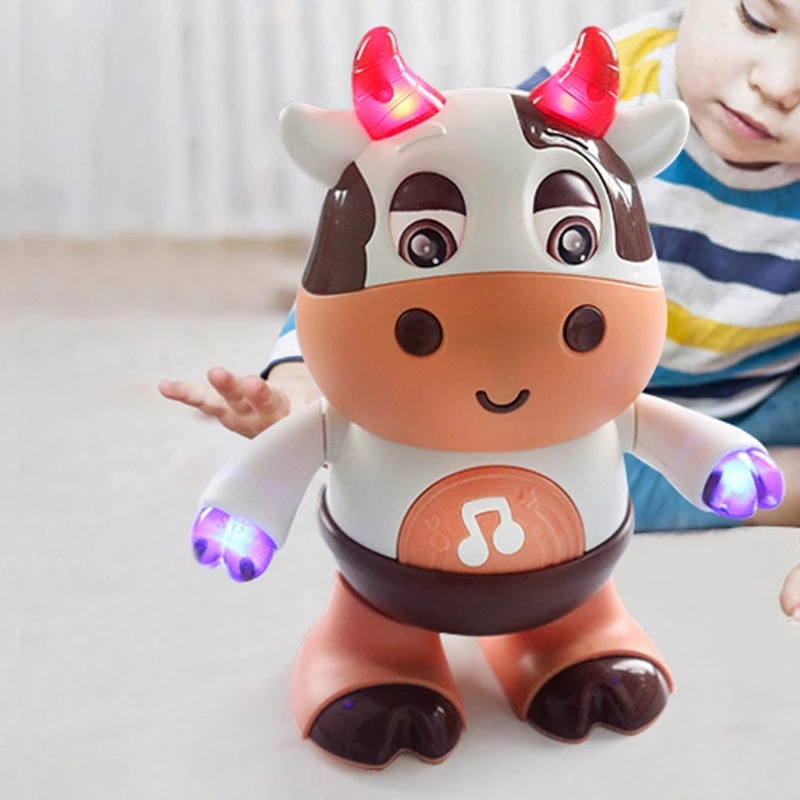 

Electric Dancing Toy Educational Toy Musical Interactive Kids Gifts Small Cattle Shape Toy Live Animals for Kids Pet