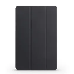 Premium Trifold Stand Soft TPU Tablet Cover with Auto Wake Feature for Xiaoxin Pad Pro 12.7 (Black)