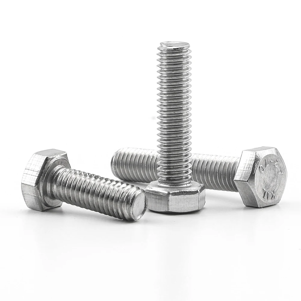 NINDEJIN M4 M5 M6 M8 External Hex Hexagon Head Screws Assortment Kit with Nuts Washers Stainless Steel