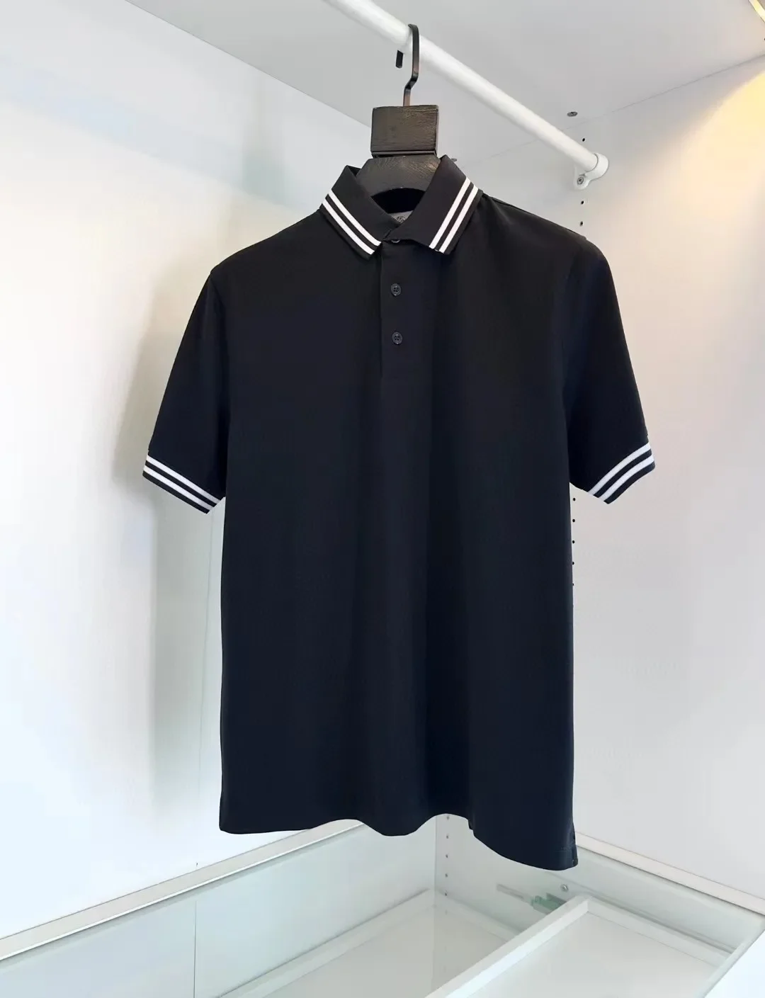

BILLIONAIRE SIJITONGDA Shirt silk men 2024 summer new short sleeve breathable thin embroidery quality big size M-3XL