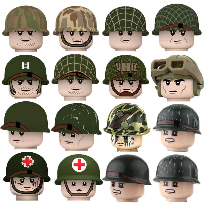 lego ww2 american helmets