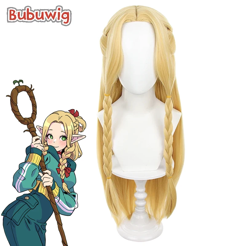 

Bubuwig Synthetic Hair Marcille Donato Cosplay Wigs Delicious in Dungeon Marcille Donato 80cm Long Blonde Cos Wig Heat Resistant
