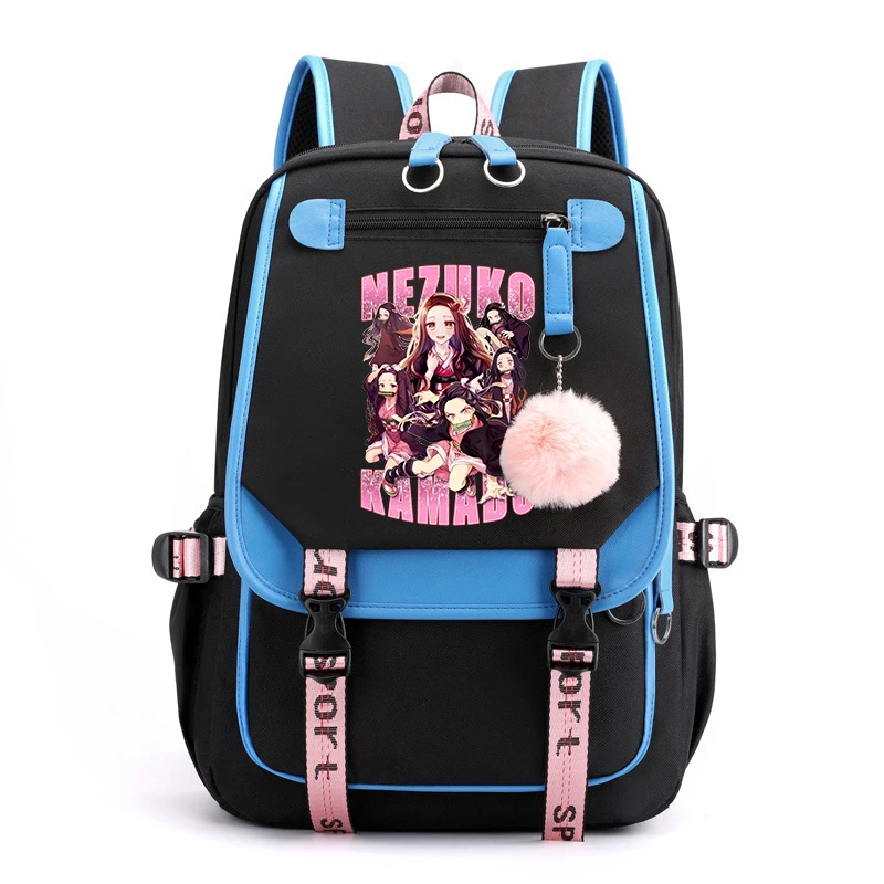 Hot Kamado Nezuko Anime Backpack Women BackPack Large Capacity Bookbag Fashion Travel Female School Bag Student Computer Bagpack