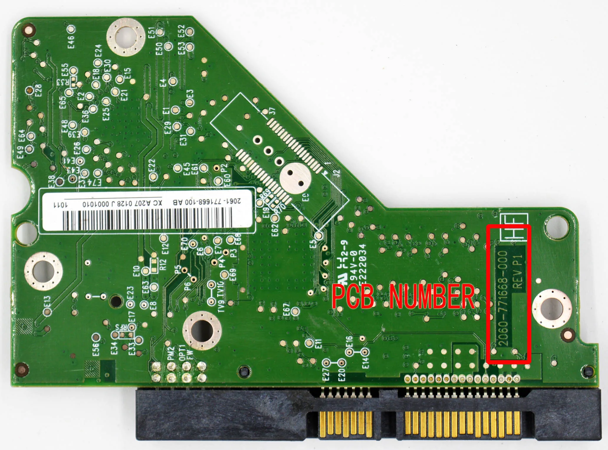 HDD PCB  , 2060-771668-000 REV P1, S2-771668-000, WD5000AADS, WD5000AAKS