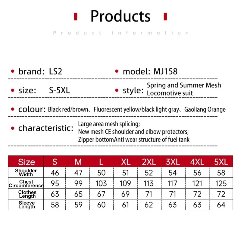 LS2 Summer Motorcycle Jacket Man Motorcycle Clothes CE Certified Breathable Racing Jacket Motocross Accessories MJ158