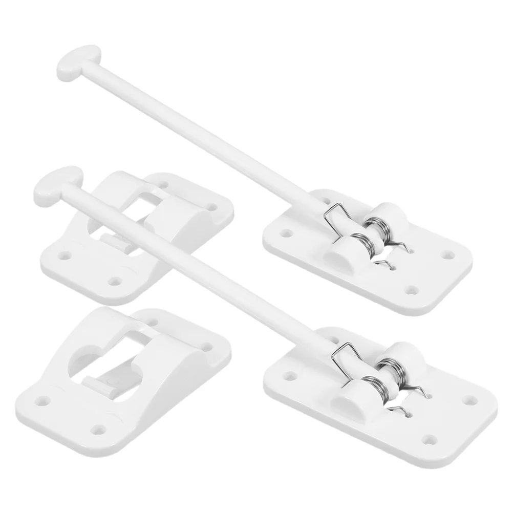 

2 Sets Trailer Hook Door Windproof Buckle The Tow Trailers Plastic Rv Latch Replacement