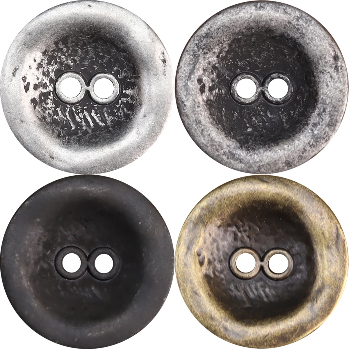 Two Hole MUKU Antique Design Metal Buttons Made Old Jacket Fashion Black Dress Sweater New Sewing Accessories Knitting 5
