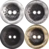 Two Hole MUKU Antique Design Metal Buttons Made Old Jacket Fashion Black Dress Sweater New Sewing Accessories Knitting 5