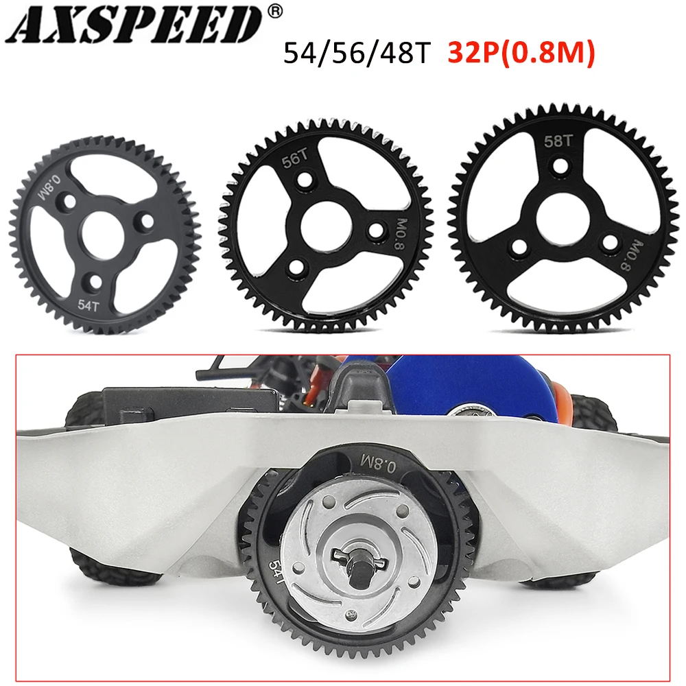AXSPEEDSteelMainSpurGear32P08MMotorPinionGears545658Tfor
