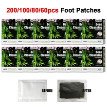 

10-200PCS Detox Foot Patches Pads Natural Herbal Stress Relief Feet BodyToxins Detoxification Cleansing Pad Health Care