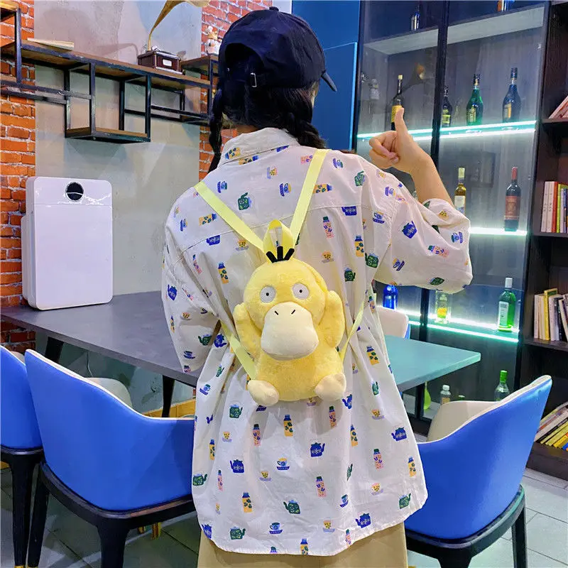 

2023, плюшевые рюкзаки Pokemon Psyduck, набивная кукла, Мультяшные персонажи, наплечная сумка, сумка-мессенджер, милая аниме модная сумка, подарок для девочки