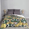 Anime Keroro Plaid Blankets Sofa Cover Fleece Printed Cartoon Collage Lightweight Thin Throw Blankets for Sofa Bedroom Rug Piece 3