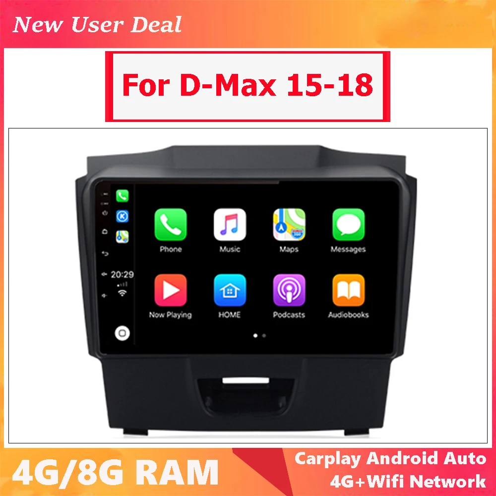 

Car Multimedia Player Head Unit Android Radio For Isuzu D-Max Dmax 2015-2018 With Gps Carplay/2K 2000*1200 Resolution Screen