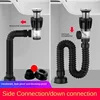 Flip Top Sink Drain Pipe Set Retractable Deodorant Sewer Drainage Water Hose Wash Basin Drainer Bathroom Kitchen Accessories 1