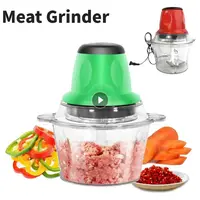 Electric Meat Grinders 2L Food Crusher Stainless Steel Multifunctional Vegetable Slicer Processor Chopper Kitchen Appliances 1