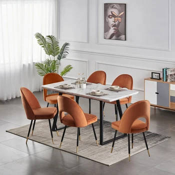AINPECCA Velvet  Dining Chairs Set of 2,4 Modern Side Corner Kitchen Chairs with Golden Metal Legs for Living Room Office