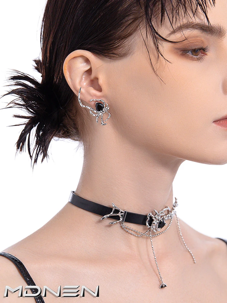 

2023 New Spider Stud Alloy Material Cyberpunk Style Men And Women Jewelry Party Gift